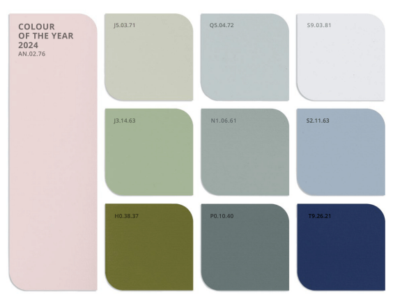 Colore dell'Anno 2024, Calm palette
