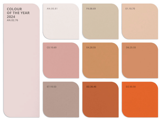 Colore dell'Anno 2024, Warm palette